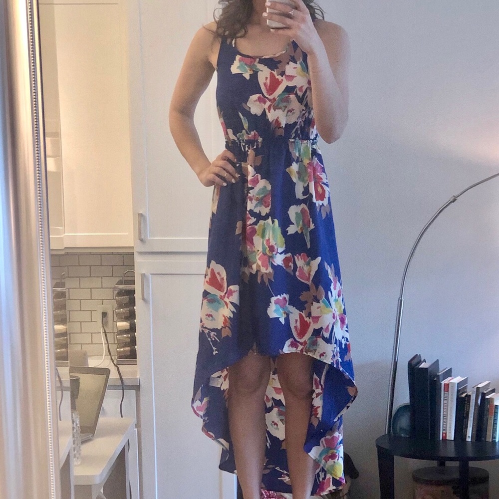 Floral high-low dress